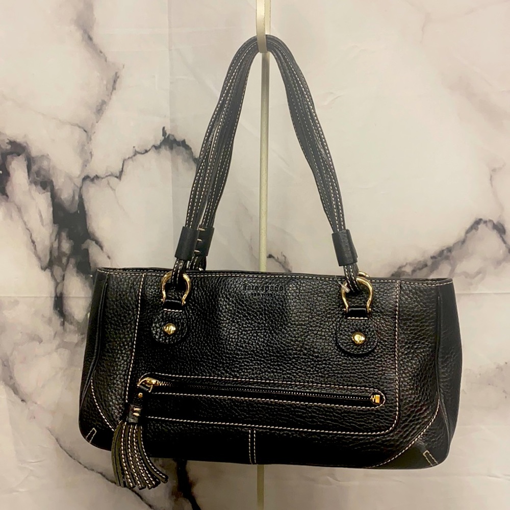 Kate Spade black leather handbag